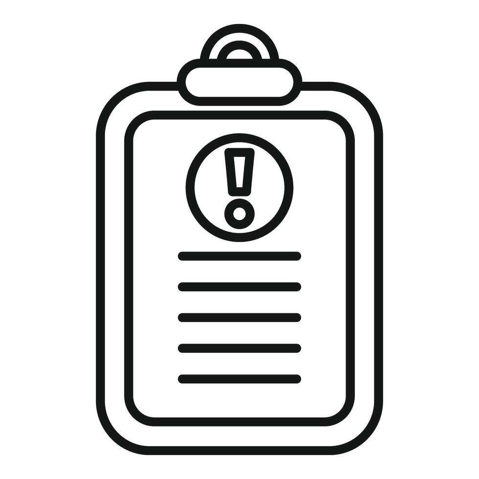 Clipboard access icon outline vector. Rule policy search vector