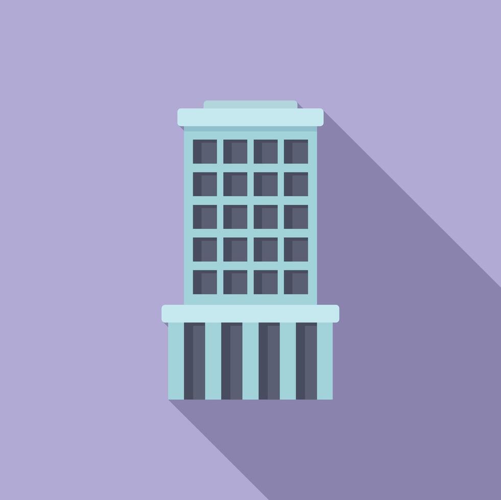 Plan multistory building icon flat vector. Style office vector