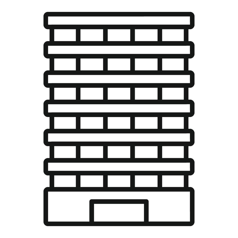 Old multistory building icon outline vector. Real estate company vector