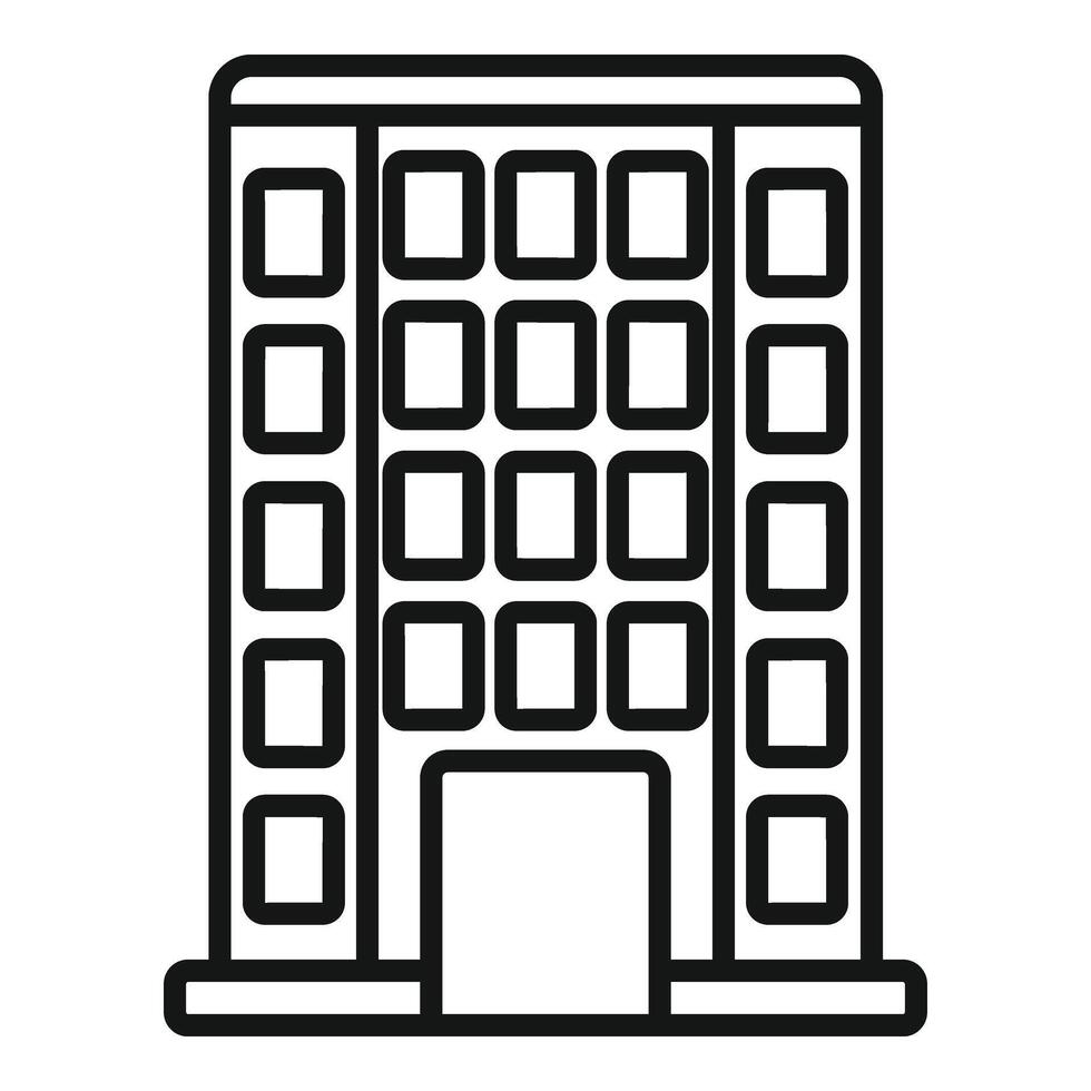 Residence town icon outline vector. City plan area vector