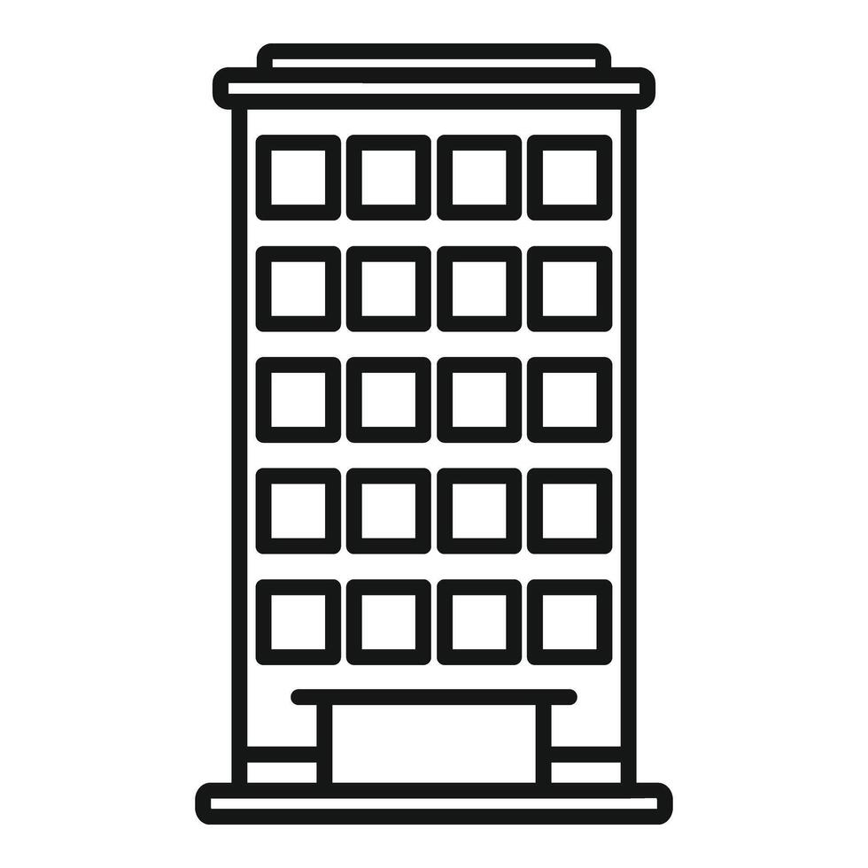 plan de varios pisos edificio icono contorno vector. estilo oficina vector