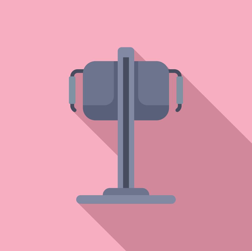 Hospital fluorography device icon flat vector. Patient oncology vector