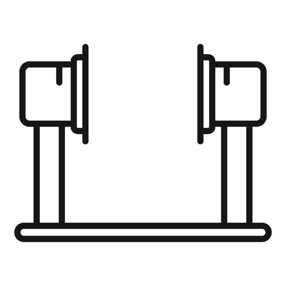 Fluorography control device icon outline vector. Medical patient vector
