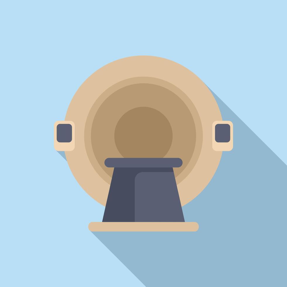 Examination mri device icon flat vector. Medicine computed vector