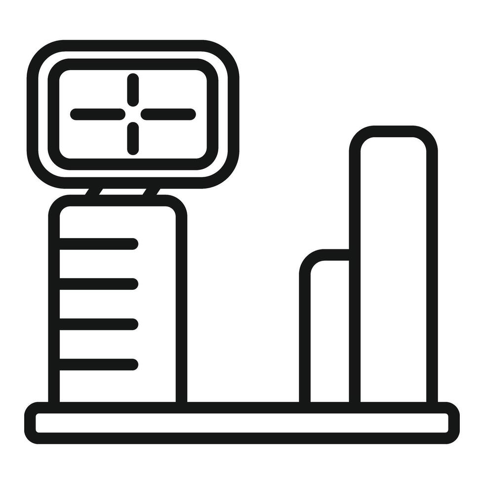 Fluorography equipment icon outline vector. Anatomy body vector