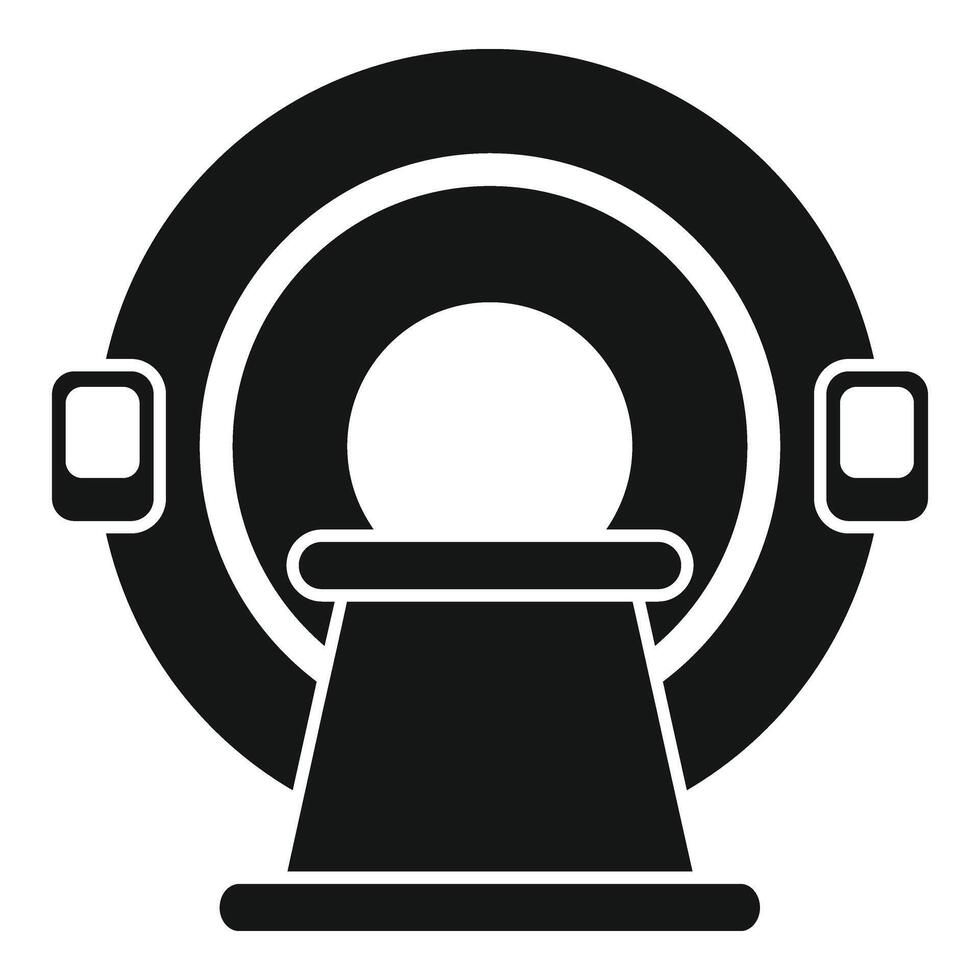 Examination mri device icon simple vector. Medicine computed vector