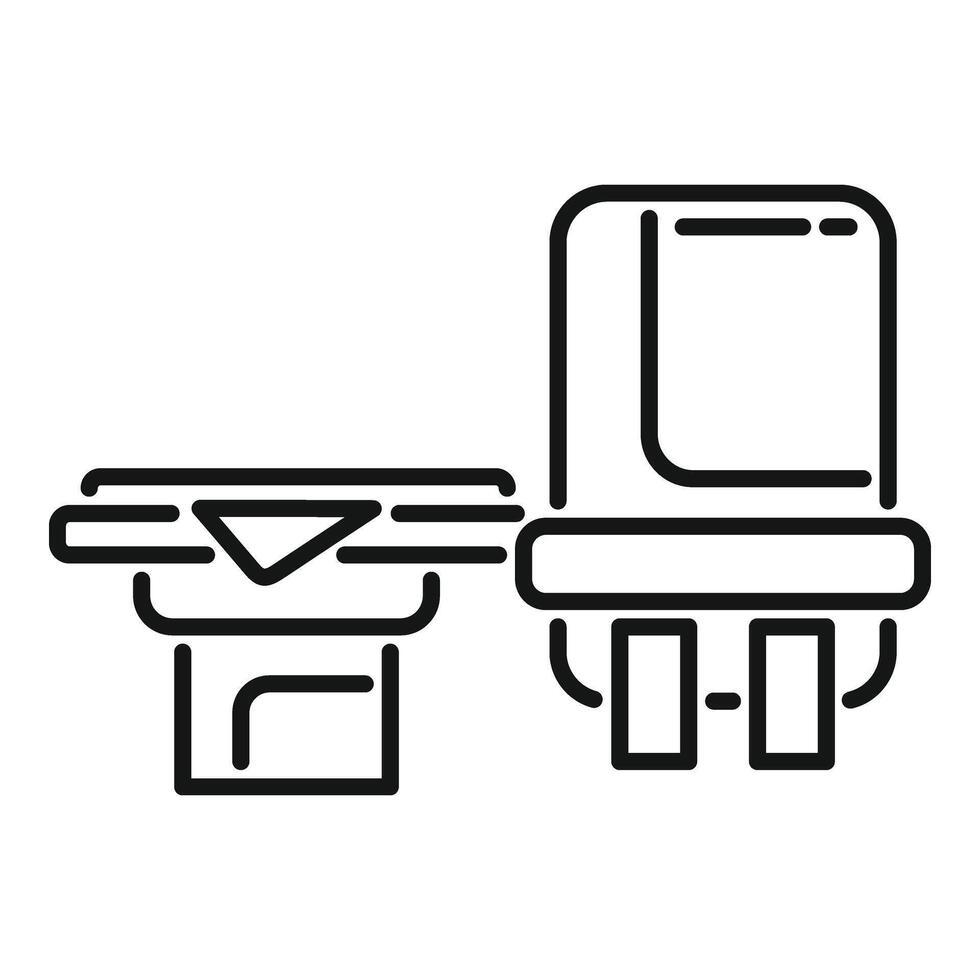 Brain magnetic resonance icon outline vector. Xray disease therapy vector