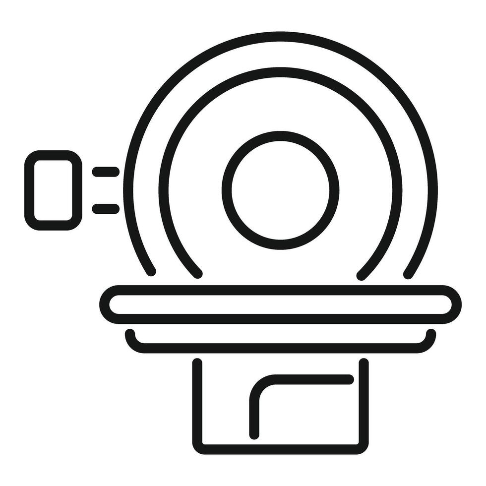 Medical radiology icon outline vector. Diagnostic patient vector