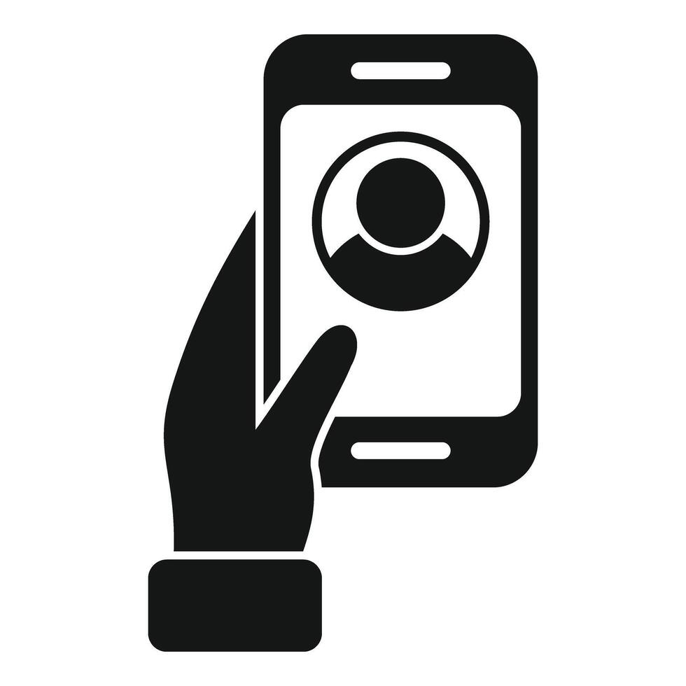 Phone change avatar icon simple vector. Online media content vector