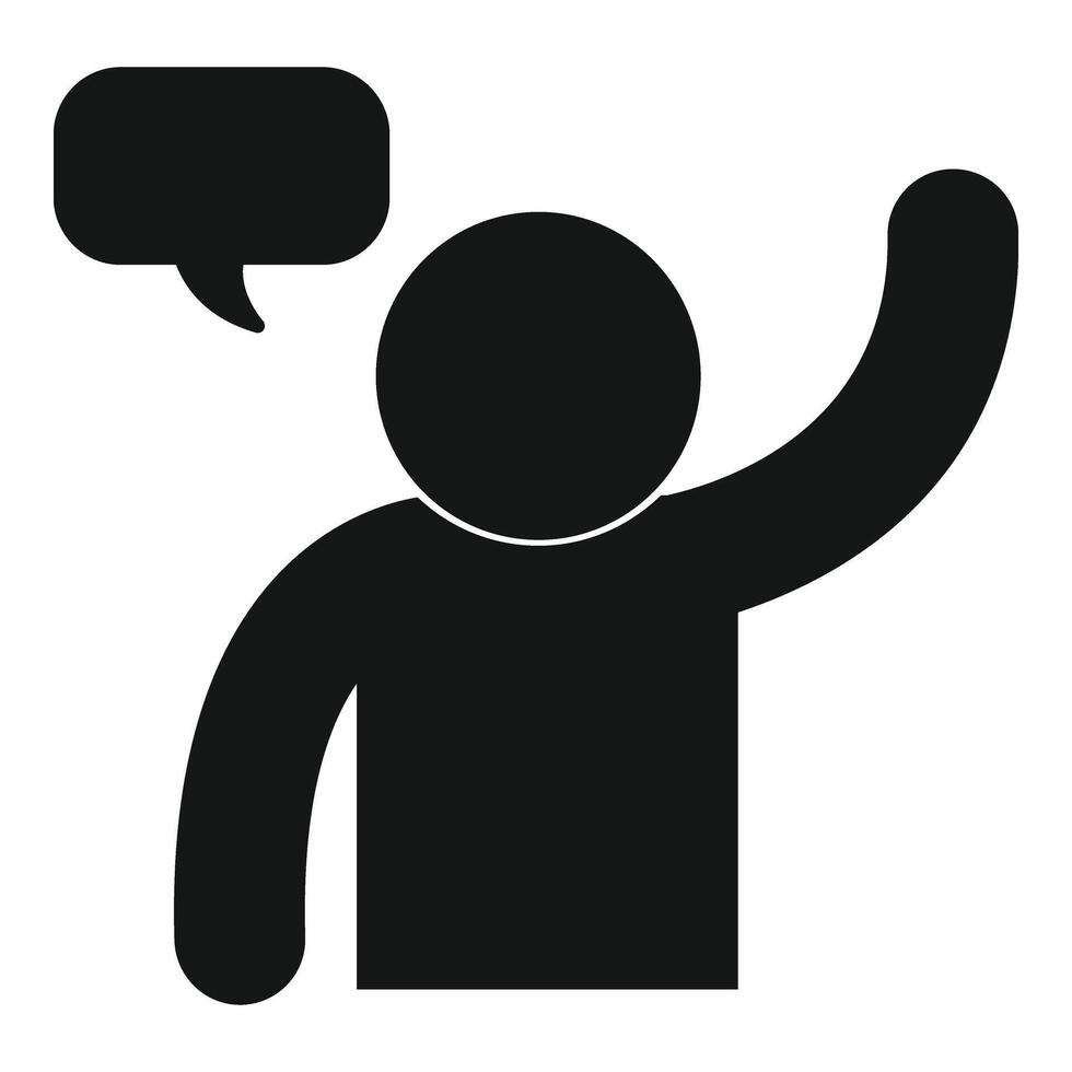 Influencer speech icon simple vector. Online video content vector