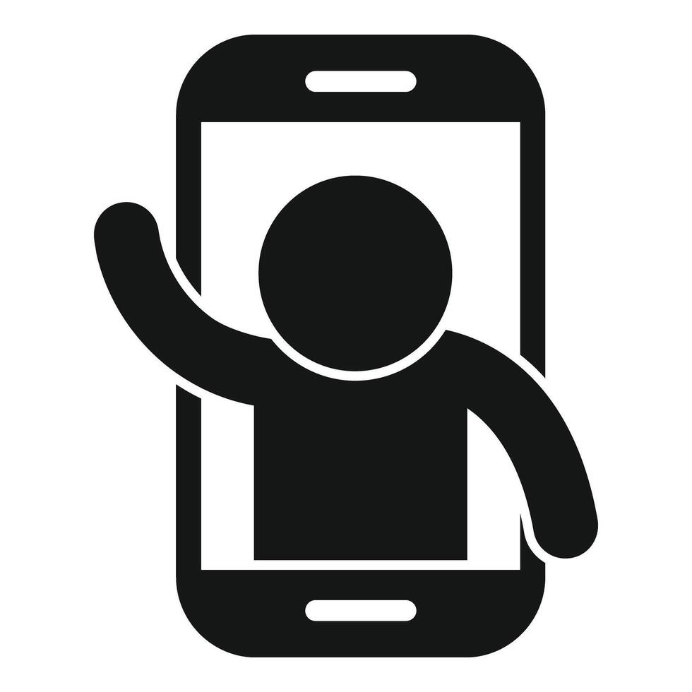 Phone recording icon simple vector. New media content vector