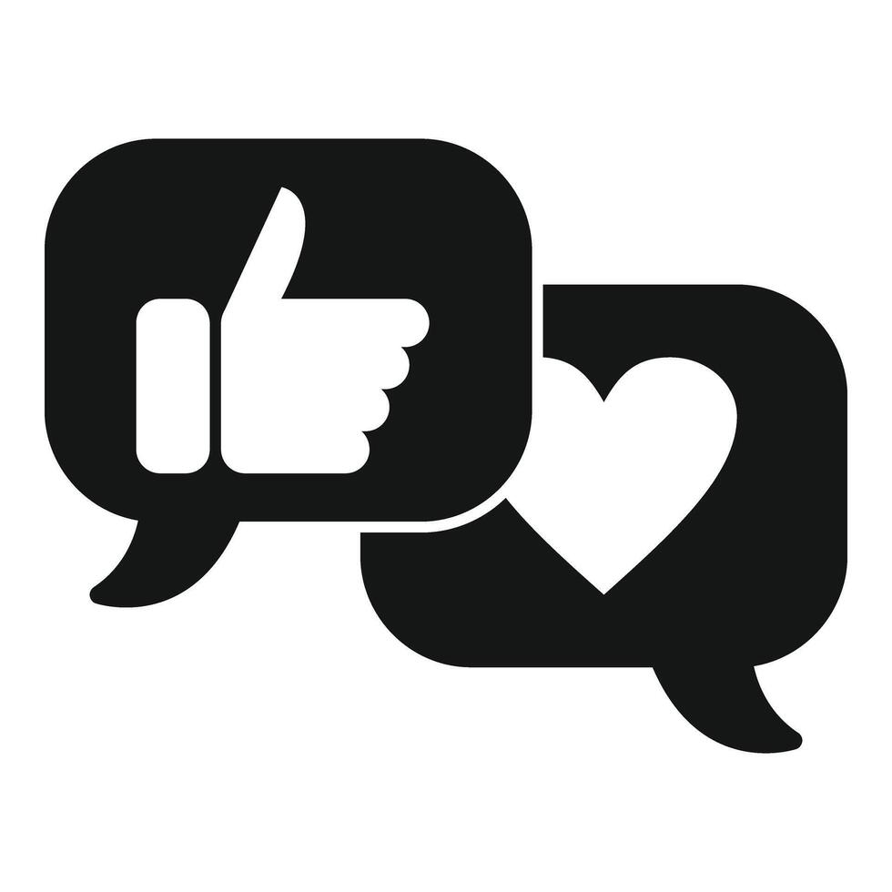 Like online message icon simple vector. New media content vector