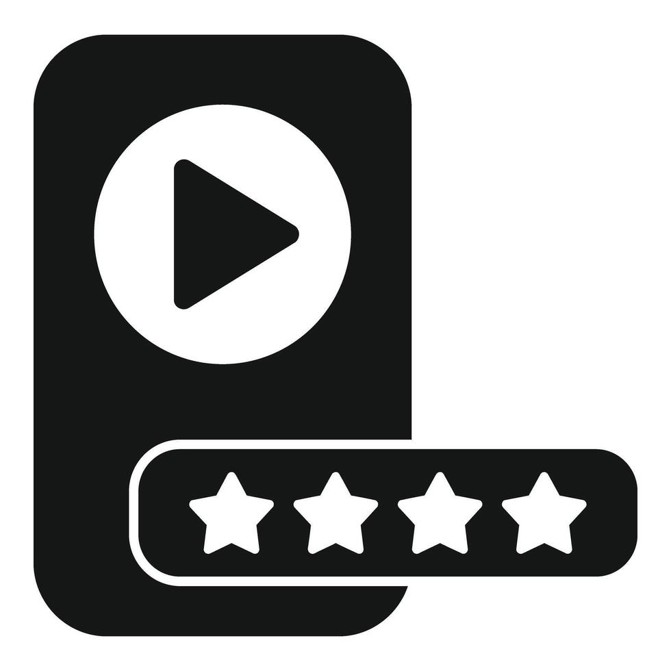 Video smartphone content icon simple vector. Rating media online vector