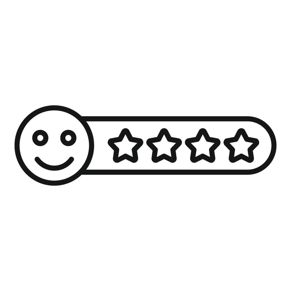 Button emoji degree icon outline vector. Elevate face star vector