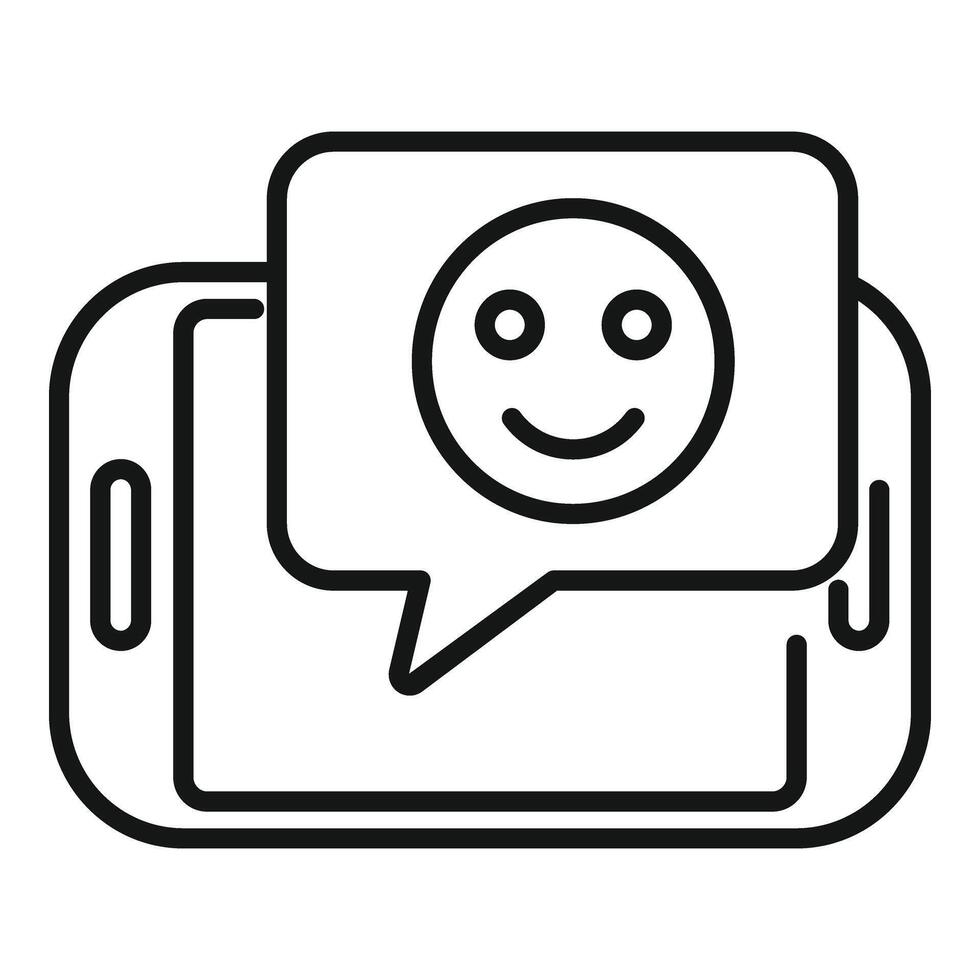 emoji sonriente nivel icono contorno vector. botón rango usuario vector