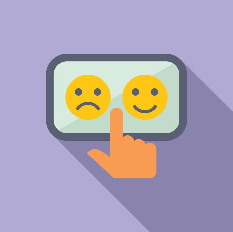 Touch elevate rank level icon flat vector. Grin excellent vector