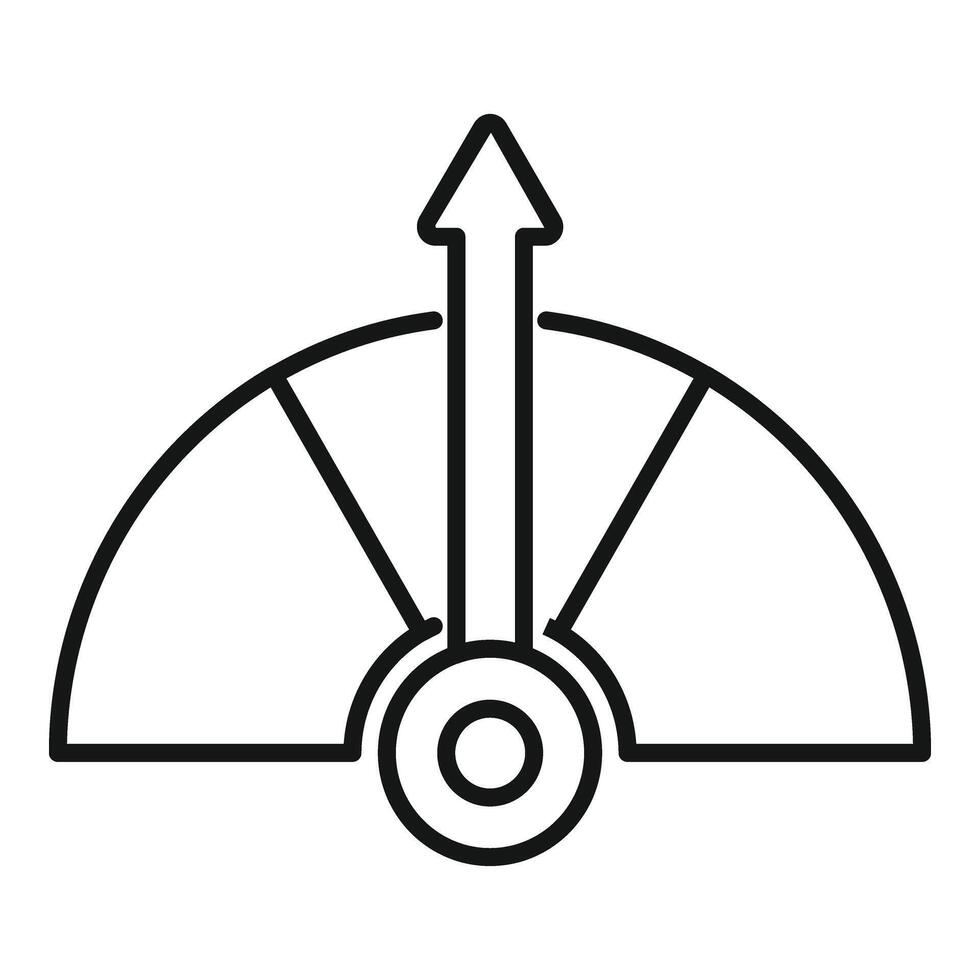 Arrow gauge survey icon outline vector. Satisfaction level vector