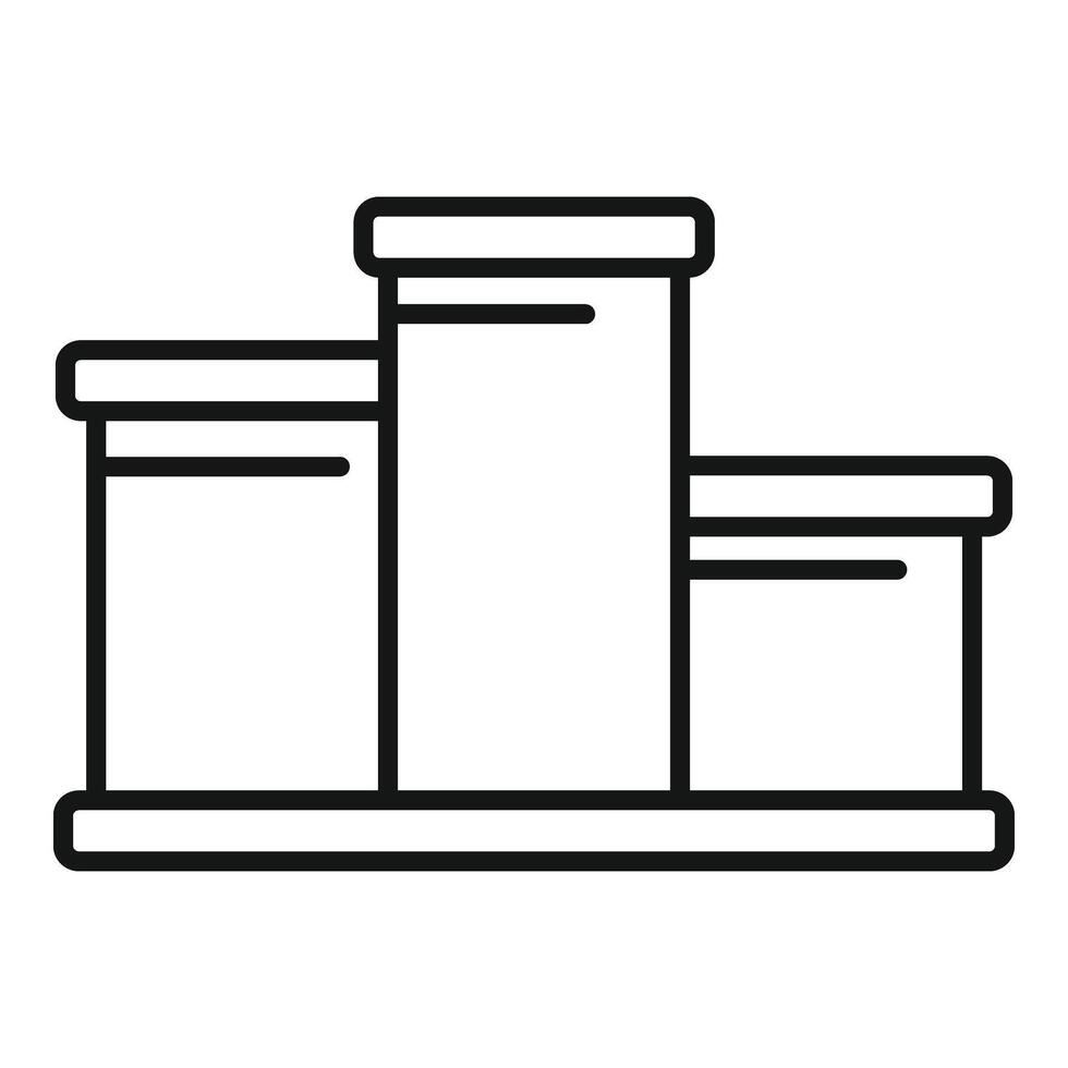 Level customer podium icon outline vector. Game angry button vector