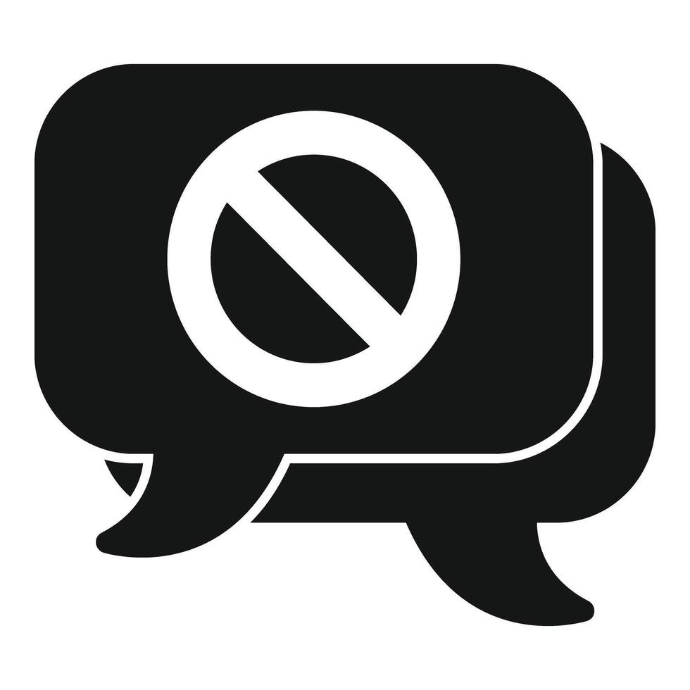 Digital no sound chat icon simple vector. Education health vector