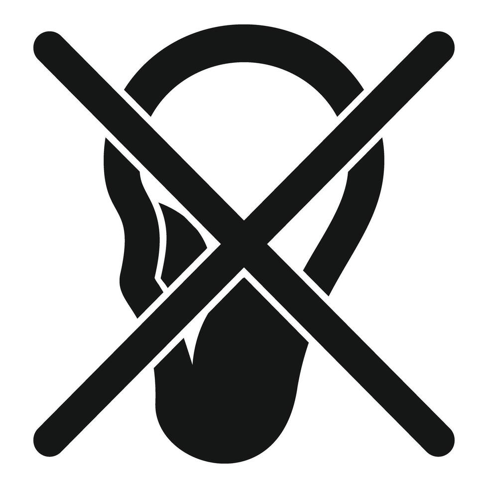 Loss hearing medicine problem icon simple vector. Acoustic implant vector