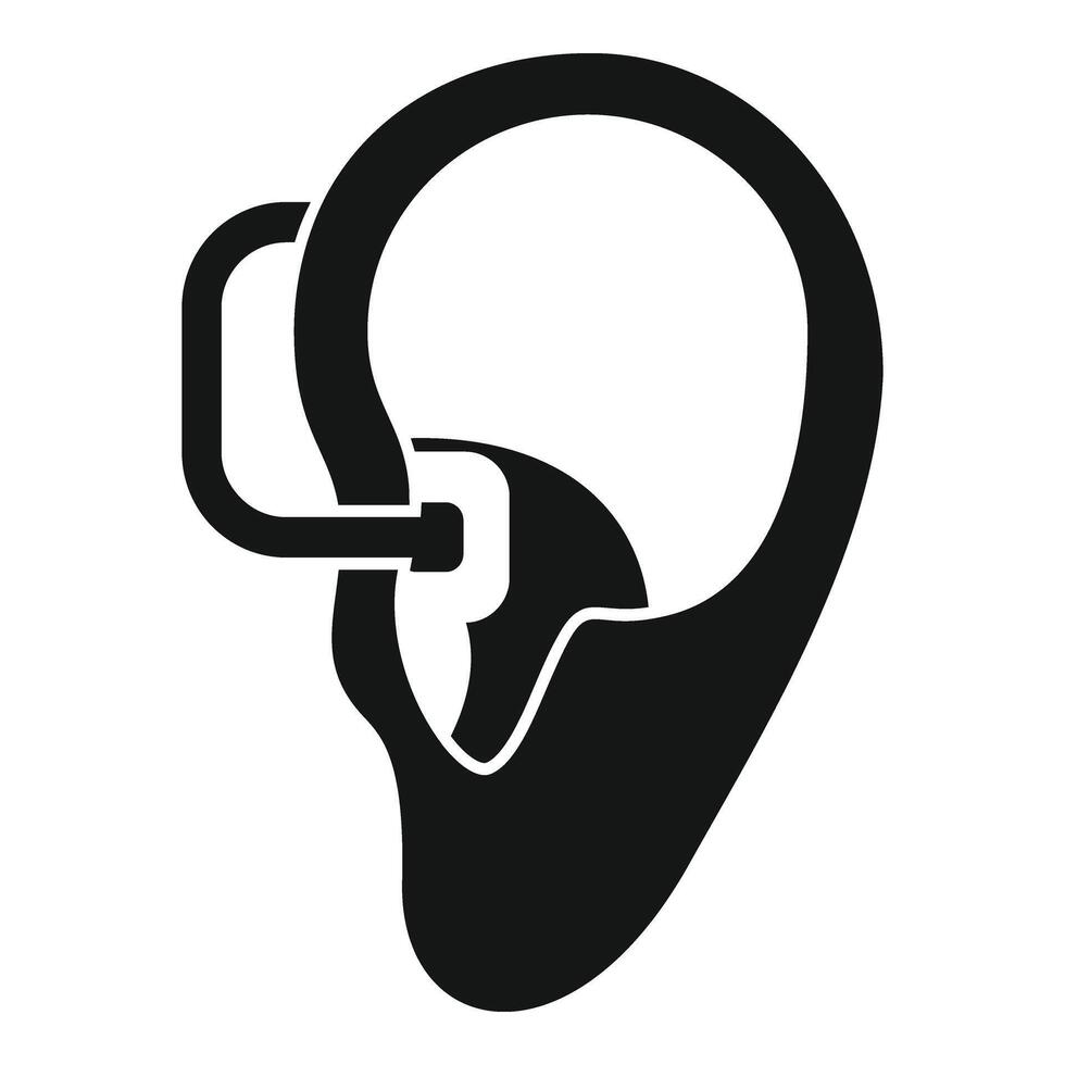 Device deafness icon simple vector. Implant audiology vector