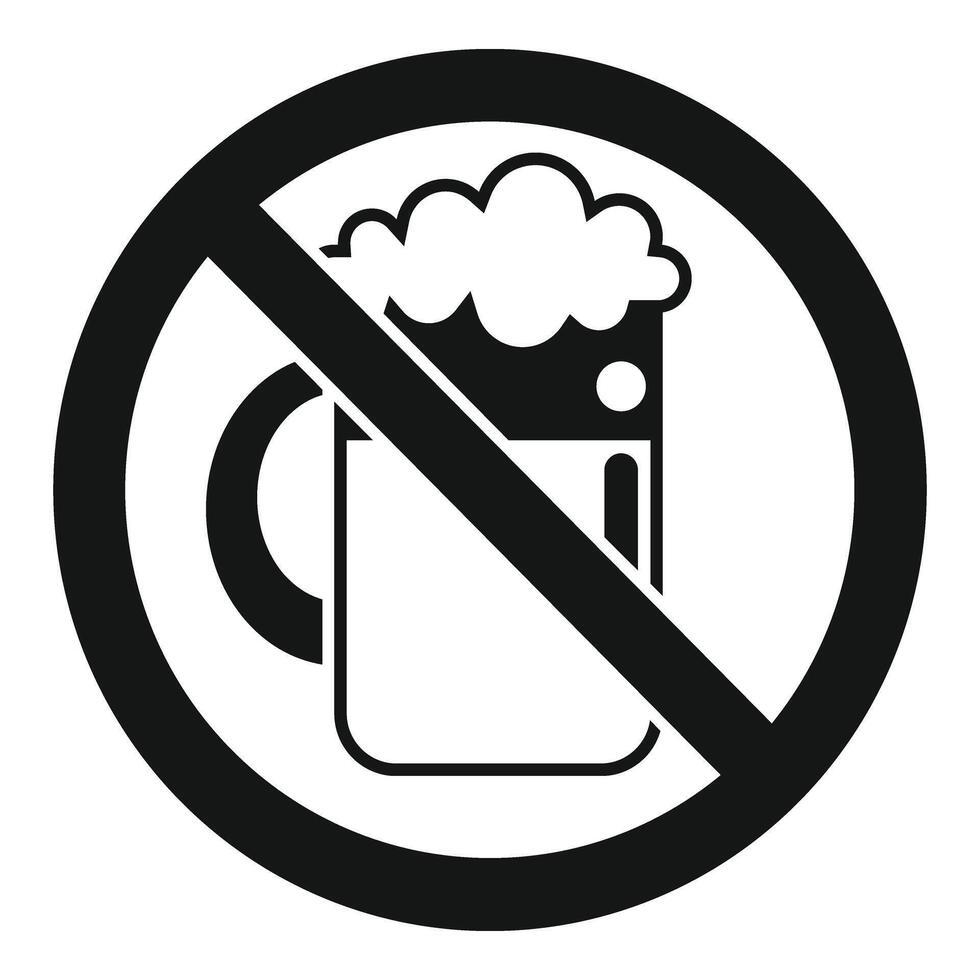 Restricted beer drink icon simple vector. Gluten intolerance vector