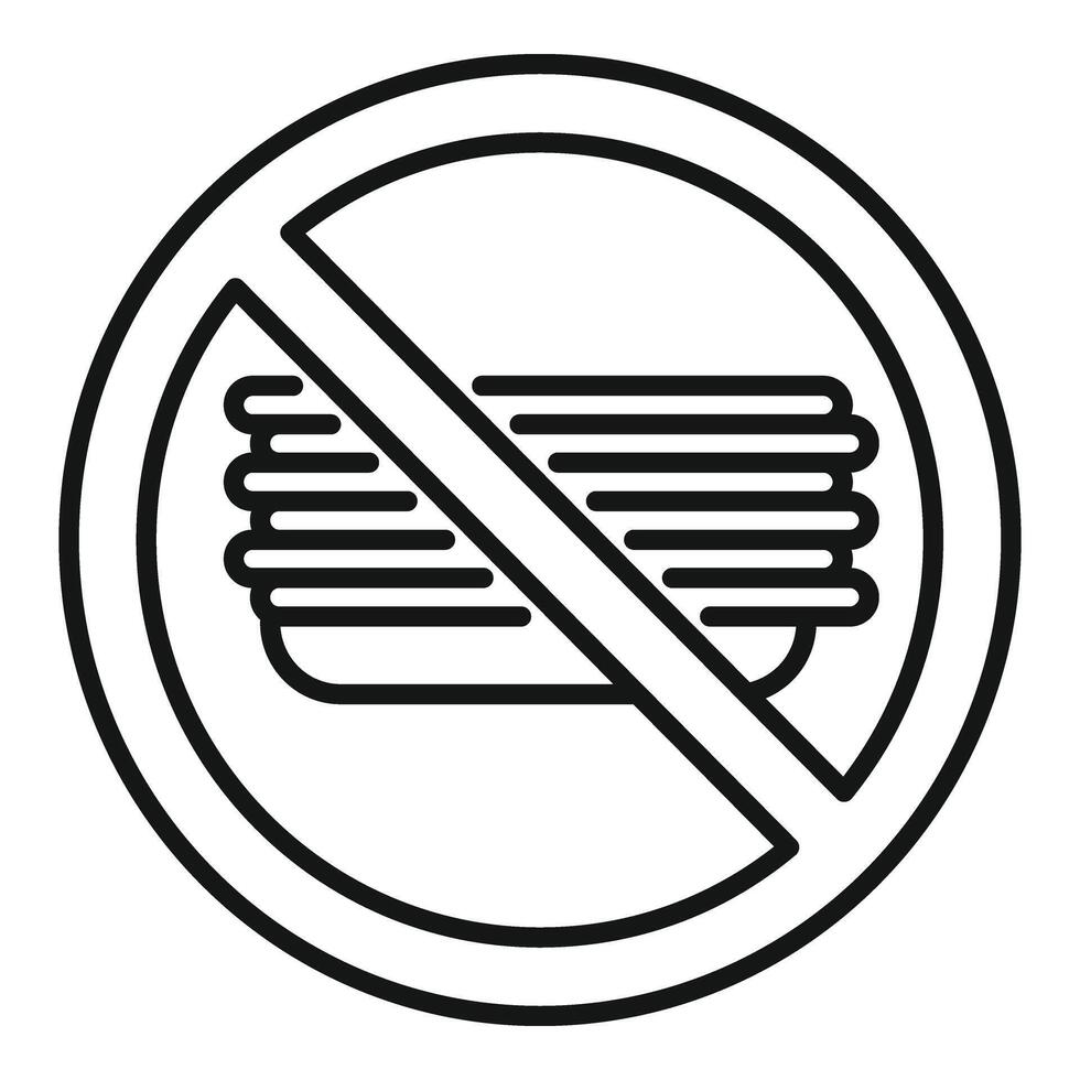 No eat pancakes icon outline vector. Organic food product vector