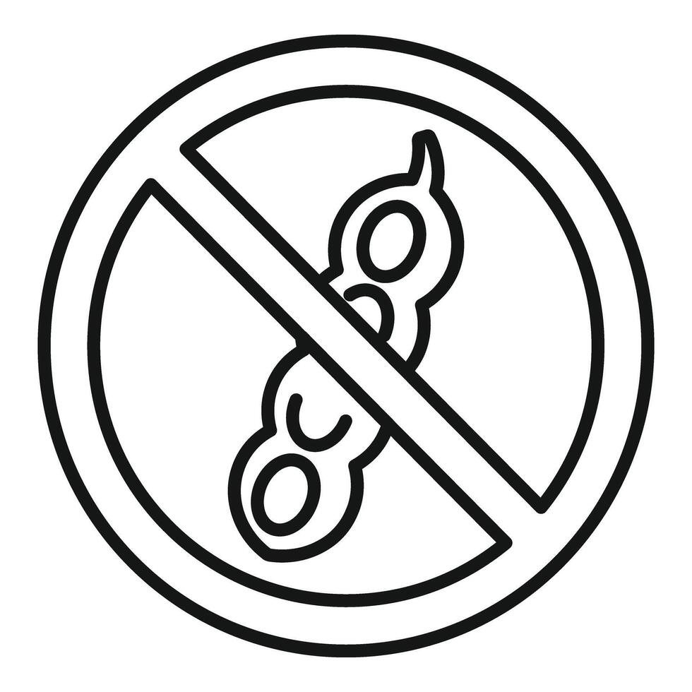 intolerancia de frijoles icono contorno vector. gratis no gmo vector