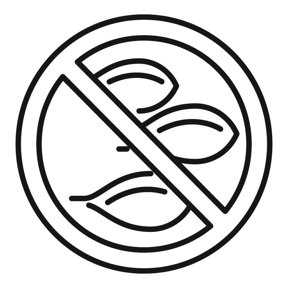 Restricted grains food icon outline vector. Gluten intolerance vector