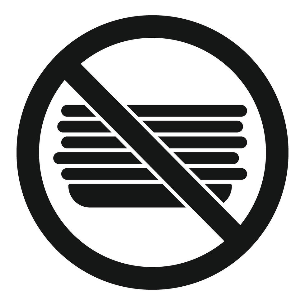 No eat pancakes icon simple vector. Organic food product vector