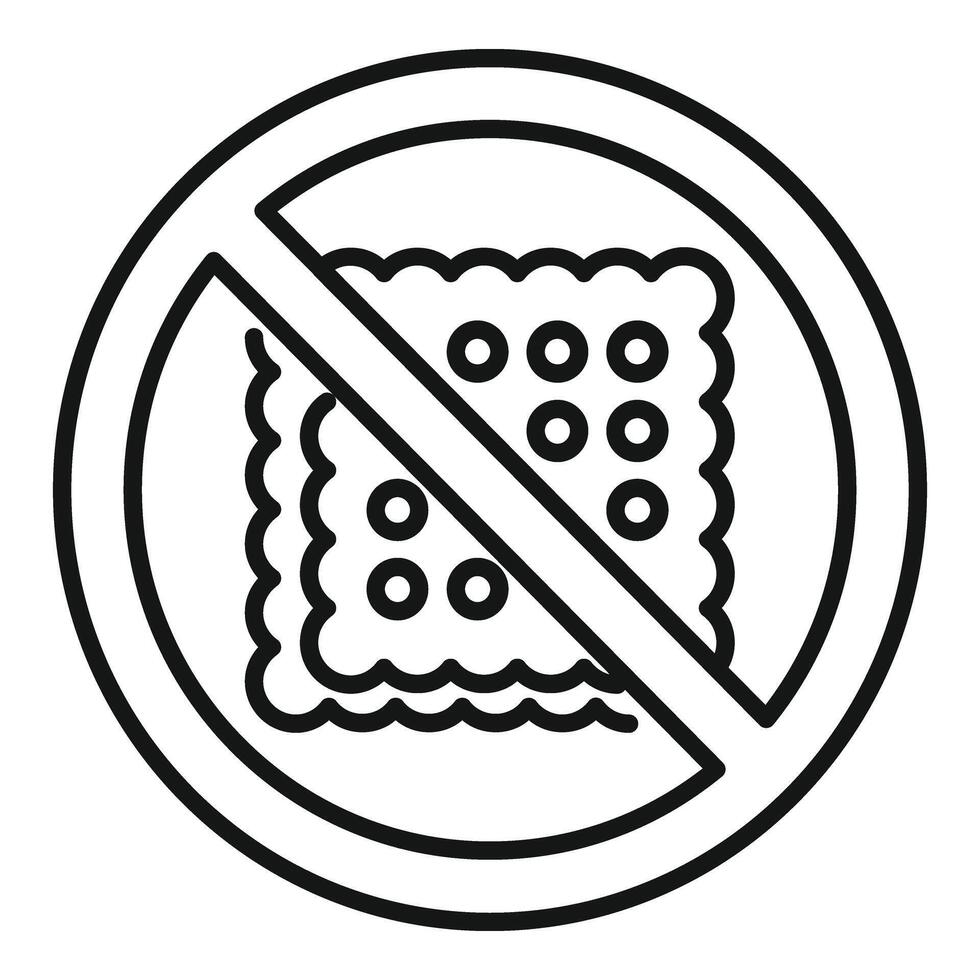 Restricted crackers icon outline vector. Gluten intolerance health vector
