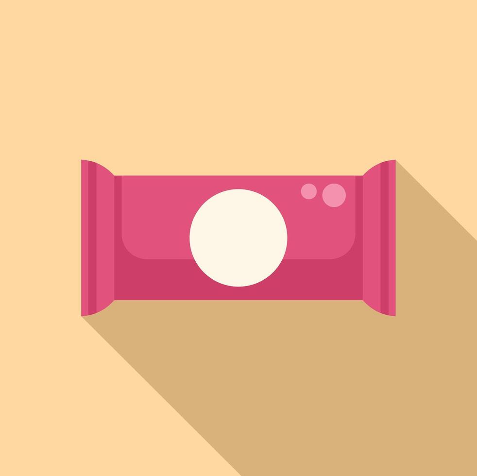 Snack bar icon flat vector. Biscuit nut food vector