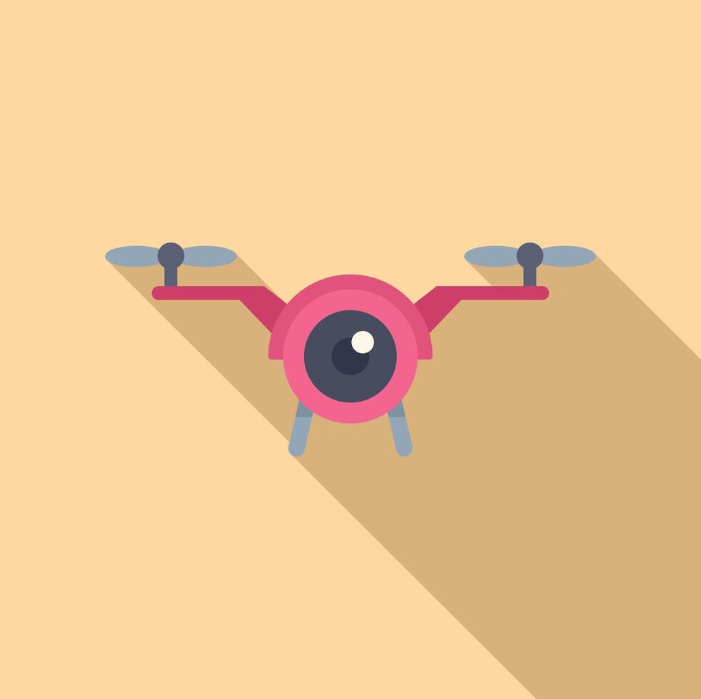 Story video aerial icon flat vector. Cinema go pro vector