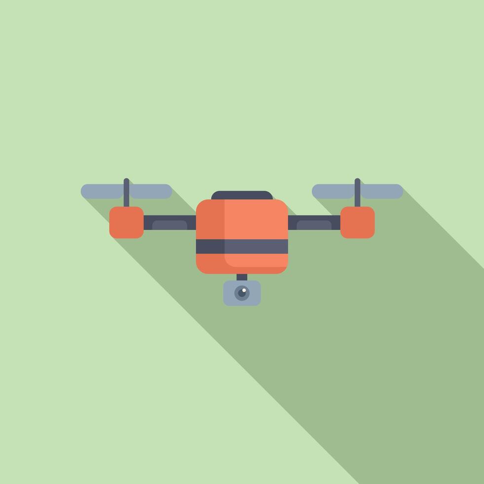 Smart drone control icon flat vector. Air operator vector
