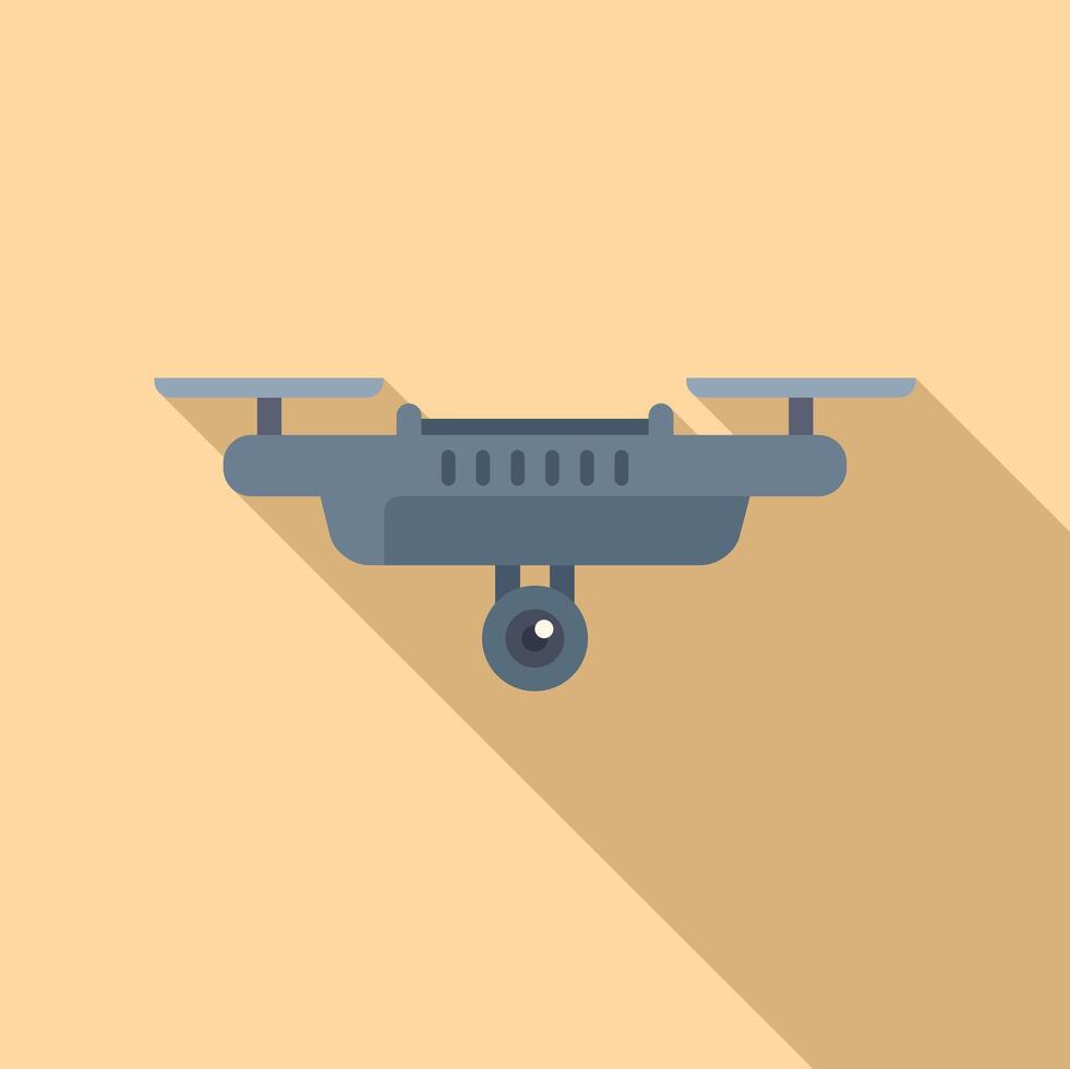 Drone control operator icon flat vector. Air control military vector