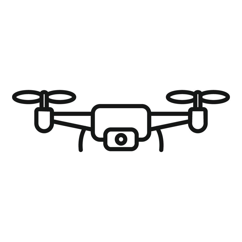 Aerial videography icon outline vector. Drone filming vector