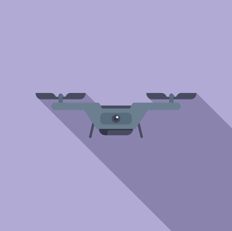 Drone operator icon flat vector. Aero filming vector