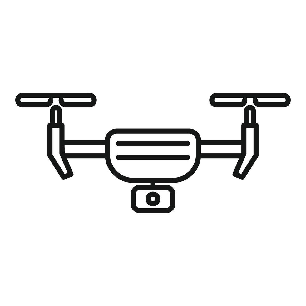 Scene video drone icon outline vector. Filming air control vector