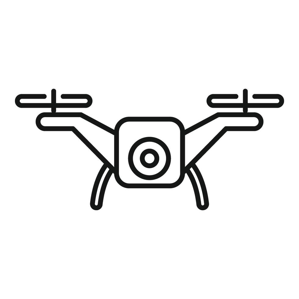 Video drone vehicle icon outline vector. Filming operator vector