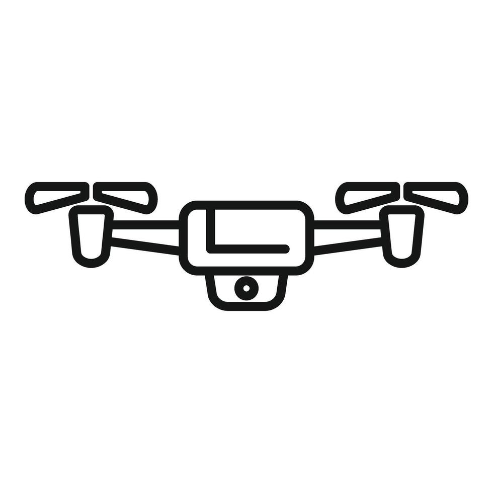 Air drone control icon outline vector. Military cam antenna vector