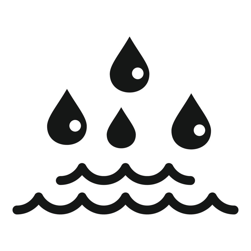 Sea level rise eco problem icon simple vector. Climate change vector