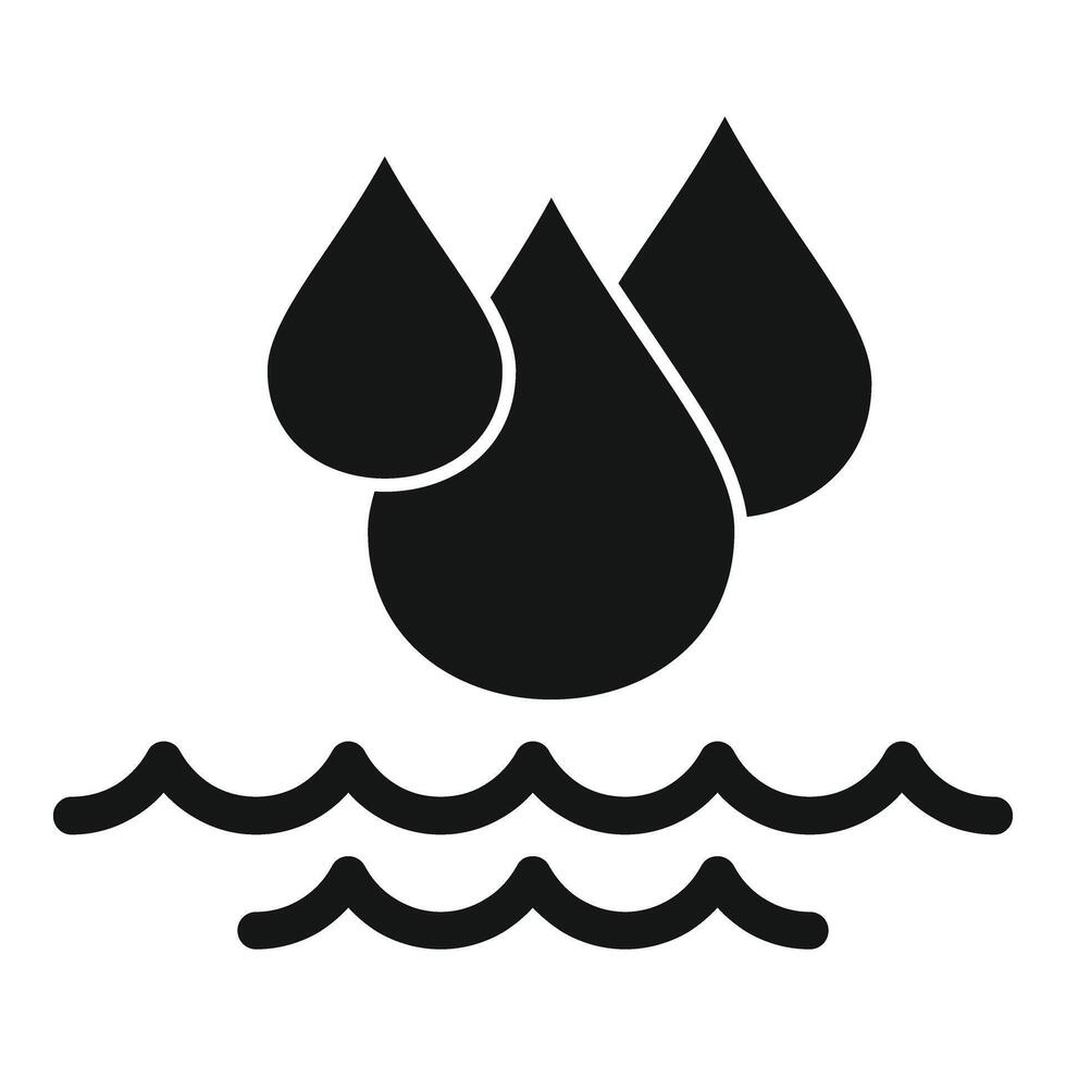 Sea level critical rise icon simple vector. Eco planet risk vector