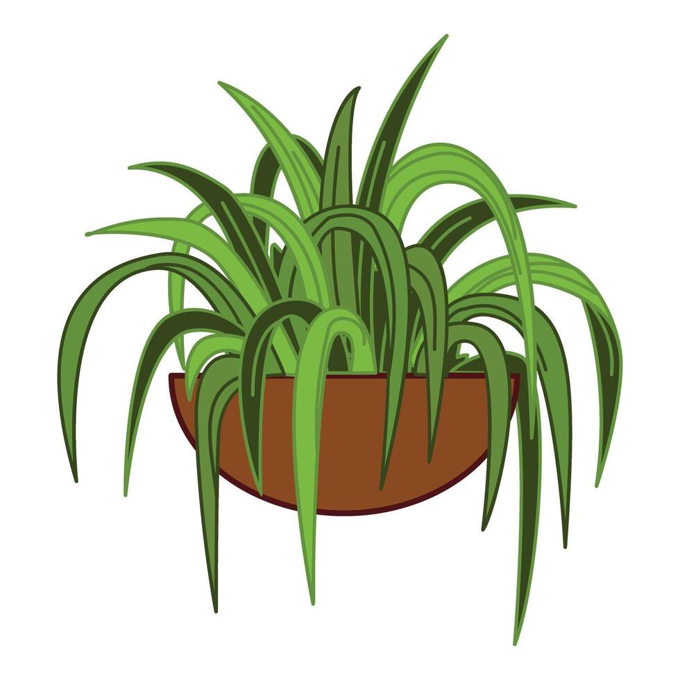 Houseplants exotic container icon cartoon vector. Window vegetation vector