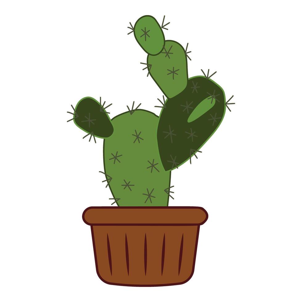 Cactus plant pot icon cartoon vector. Care office window vector