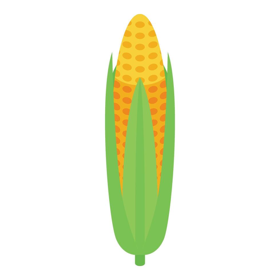 Corn farm biogas icon isometric vector. Refinery base energy vector
