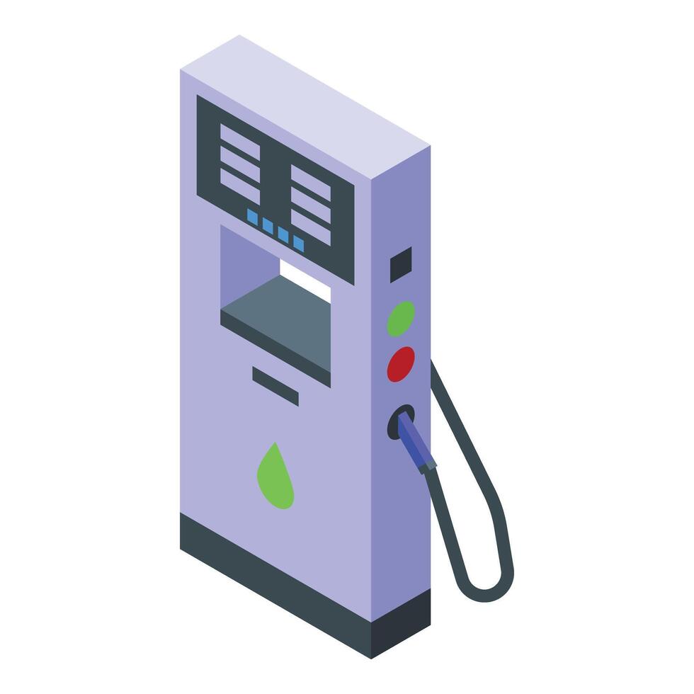 Biogas pump station icon isometric vector. Bio plant vector