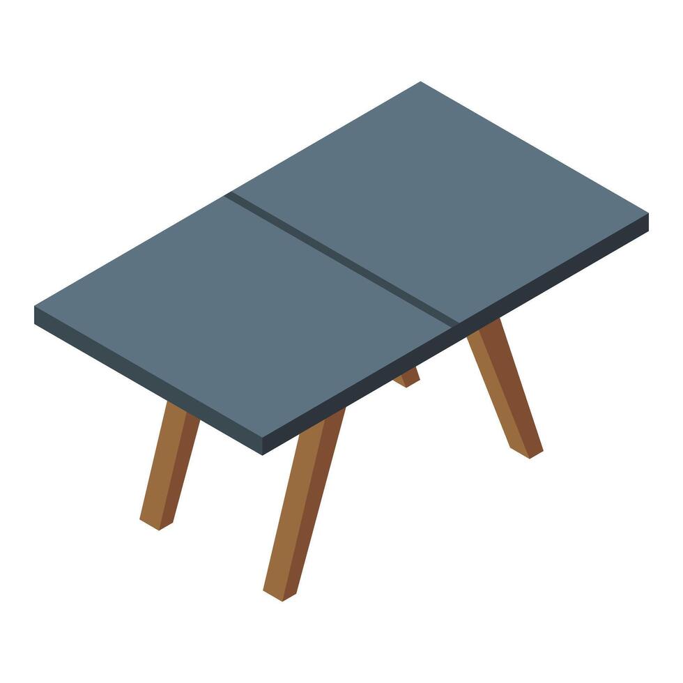Foldable room table icon isometric vector. Newspaper reading use vector