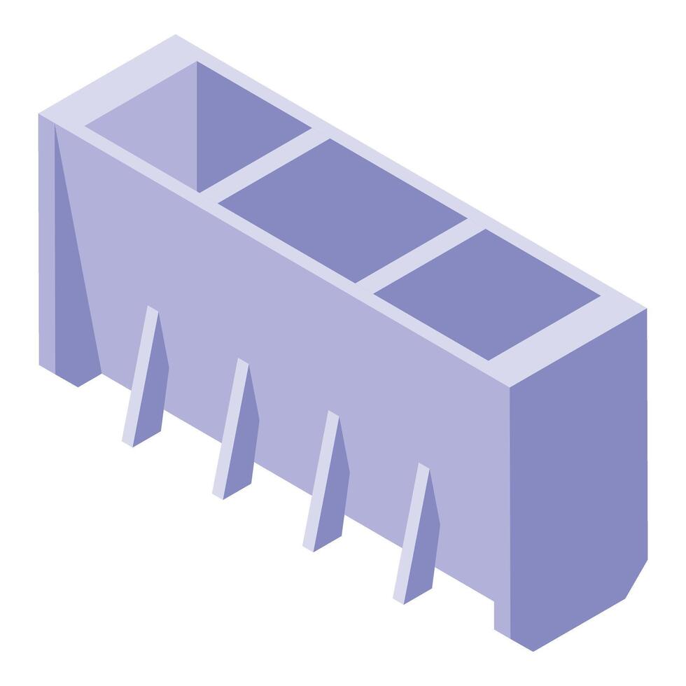 Pig farm feeder icon isometric vector. Farmer animal vector
