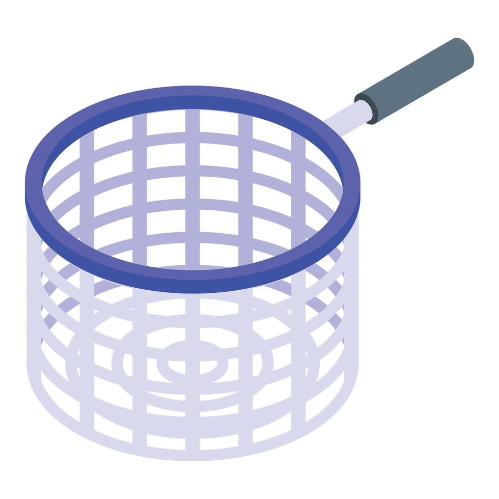 Angling fishnet icon isometric vector. Fishery equipment vector