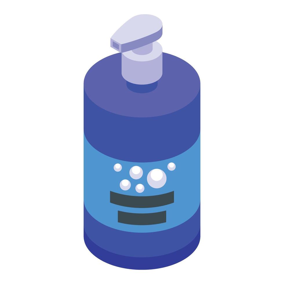Soap liquid dispenser icon isometric vector. Natural ingredients formulation vector